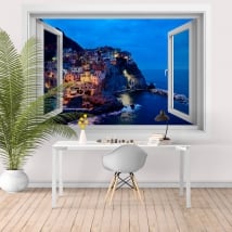 Ventanas de vinilos 3d cinque terre la spezia italia