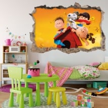 Vinilos decorativos 3d las aventuras de snoopy