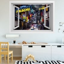 Pegatinas y vinilos 3d pokémon detective pikachu