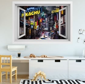 Pegatinas y vinilos 3d pokémon detective pikachu