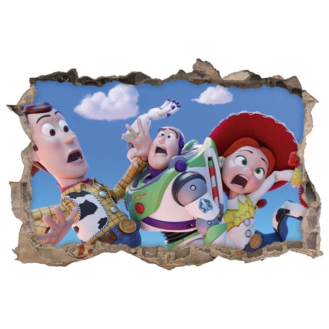 Vinilos decorativos toy story 3 pared rota 3d