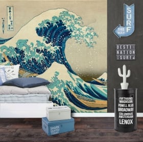 Fotomurales de vinilos tsunami o la gran ola