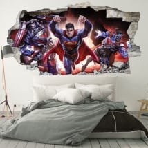 Vinilos pared 3d superman crisis infinita