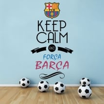 Vinilos y pegatinas fútbol keep calm and força barça
