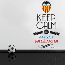Pegatinas de vinilos fútbol keep calm and amunt valència