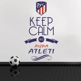 Pegatinas vinilos de fútbol keep calm and aúpa atleti