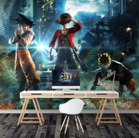 Fotomurales goku naruto y luffy jump force 3d