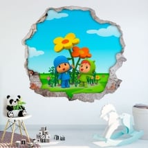 Vinilos y pegatinas infantiles 3d pocoyo