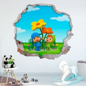 Vinilos y pegatinas infantiles 3d pocoyo