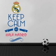 Vinilos de fútbol keep calm and hala madrid
