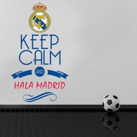 Vinilos de fútbol keep calm and hala madrid