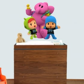 Vinilos infantiles o de bebé pocoyo nina y elly