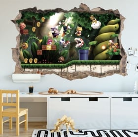 Pegatinas de vinilos 3d super luigi