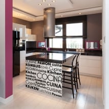Vinilos decorativos cocina en varios idiomas