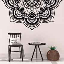 Vinilos y pegatinas mitad de mandalas yoga lotus