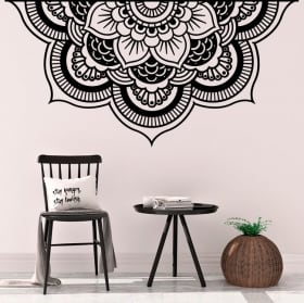 Vinilos y pegatinas mitad de mandalas yoga lotus