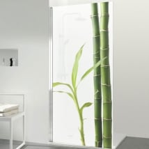Vinilos para mamparas estilo zen bambú