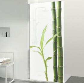 Vinilos para mamparas estilo zen bambú