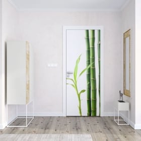 Vinilos para puertas bambú