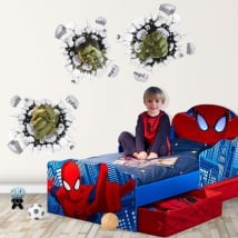 Vinilos infantiles o juveniles 3d marvel hulk