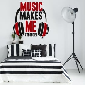Pegatinas y vinilos decorativos frases música