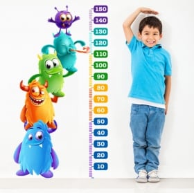 Vinilos y pegatinas infantiles medidor estatura monstruos