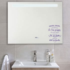 Vinilos decorativos y pegatinas frase espejito espejito