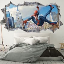 Vinilos de pared 3d spider-man