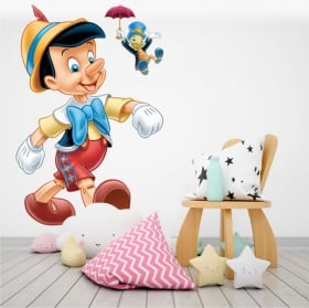 Vinilos infantiles o de bebé pinocho y pepito grillo