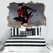 Vinilos decorativos spiderman 3d