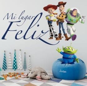 Vinilos infantiles toy story mi lugar feliz