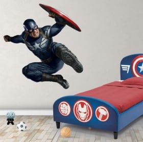 Pegatinas de vinilos marvel capitán américa