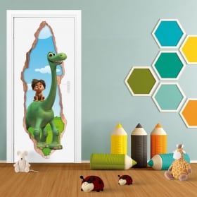 Vinilos infantiles puertas 3d disney el viaje de arlo