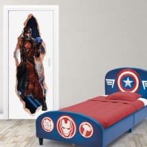 Vinilos marvel puertas 3d star-lord
