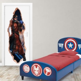 Vinilos marvel puertas 3d star-lord