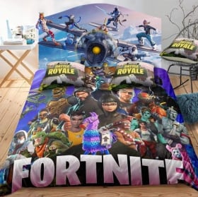 Vinilos videojuegos fortnite cabecero de camas