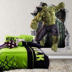 Vinilos decorativos 3d marvel superhéroe hulk