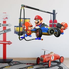 Vinilo decorativo videojuego mario kart