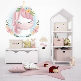 Vinilos infantiles o juveniles baby unicornio