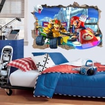 Vinilos decorativos 3d videojuegos mario kart