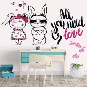Vinilos Adhesivos Frases All You Need Is Love
