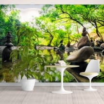 Fotomurales de vinilos paisaje piedras meditación zen