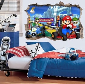 Vinilos y pegatinas 3d videojuegos super mario kart