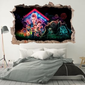 Vinilos decorativos 3d netflix series tv stranger things