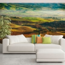Fotomurales de vinilos naturaleza y montañas de toscana italia