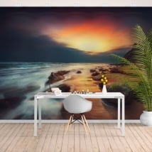 Fotomurales de vinilos amanecer en la playa