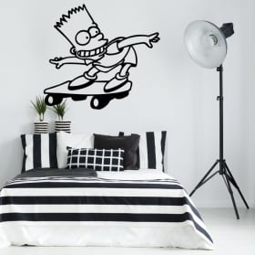 Vinilos y pegatinas infantiles o juveniles bart simpson