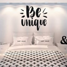 Vinilos decorativos frases en inglés be unique