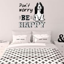 Vinilo decorativo frase inglés don't worry be happy