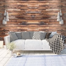Fotomurales de vinilos con efecto madera